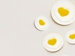 Heart shaped eggs