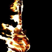 guitar on fire