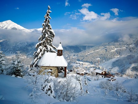 Austria in Winter - deep snow, trees, winter, austria, mountains