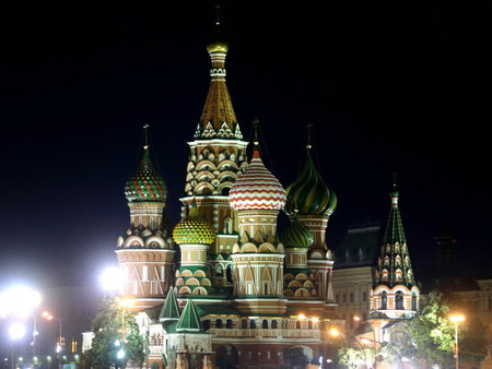 Russian Temple - night, temple, russia, religious