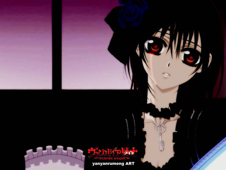 dark girl - anime, vampire knight guilty, sad, yuki