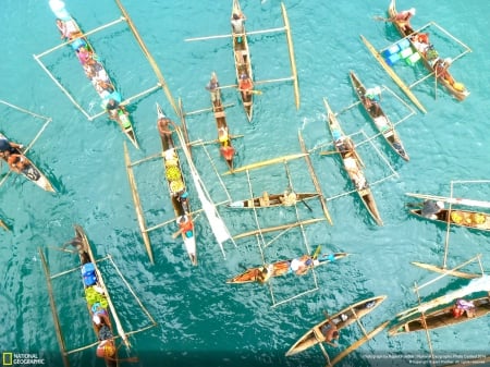 Madagascar - people, boats, beautiful, blue, sea, madagascar