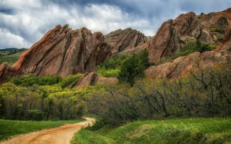 Country Road - nature, mountains, road, beautiful