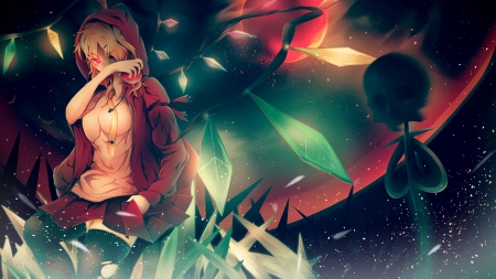 Touhou - touhou, lights, wallpaper, blonde hair, anime, anime girl