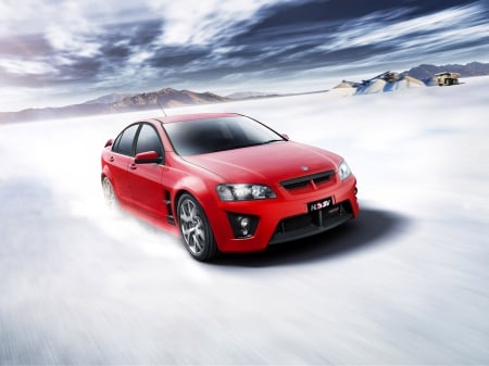 holden hsv e series ls3 - australian, sedan, holden, red