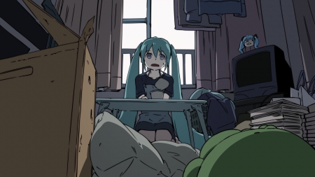 OMG! My Messy Room!!! - messy, miku, room, hatsune, volcalid