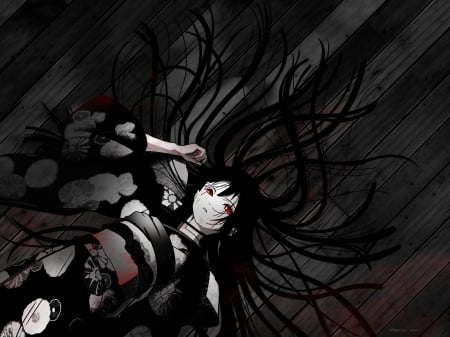 Hell Girl - girl, jigoku, enma ai, long hair, japanese, hell, japan, anime, kimono, manga