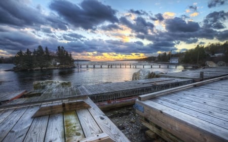 lake - lake, cool, fun, bridge, nature