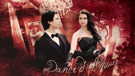 DANCE-D-AMOUR - damon, dance, elena, vampires