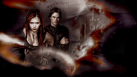 THIS DARKNESS - vampires, castle, damon, darkness, elena