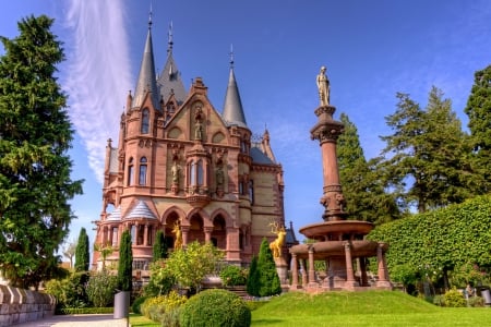 Drachenburg Castle, Germany - Trees, Architecture, Castle, Germany