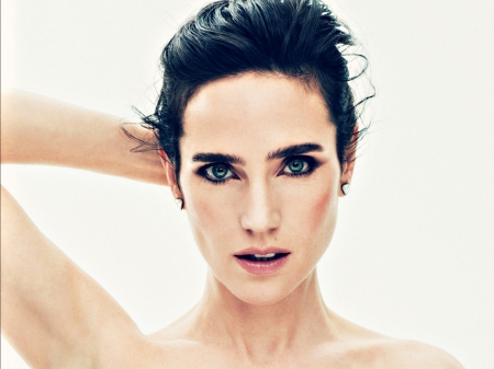 Jennifer Connelly - white, jennifer connelly, woman, face, green eyes, actress, girl, femeie