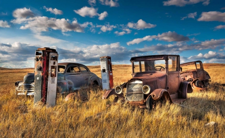 Gas Station - xar, vintage, gas station, gress