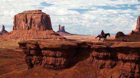 desert mountain - nature, fun, cool, mountain, horse, desert