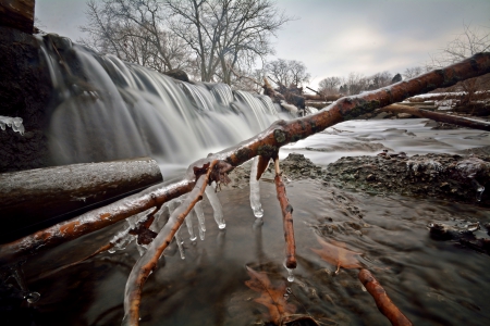 the ice flow - winter falls, ice stream, winter stream, the ice flow