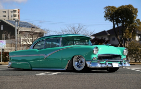 1955 Chevrolet Bel Air - bowtie, classic, gm, aqua