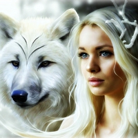 Wolf And Girl: Winter - For Melissa