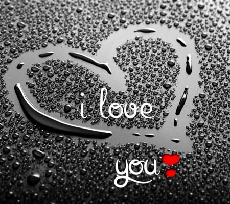 Love - red  heart, love you, pretty, beauty, lovely, black and white, photography, love