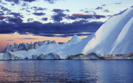 iceberg in greenland - sky, iceberg, ocean, cloud, greenland