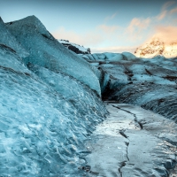 Ice on the mountains