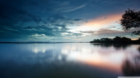 Lake in Honshu - 1366x768, Honshu, Japan, lake, HD