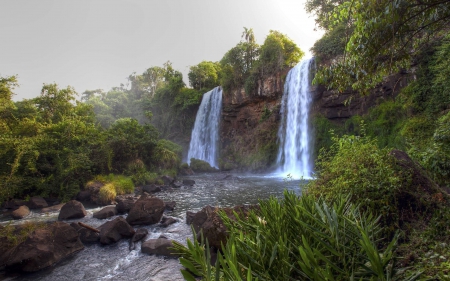 waterfall - nature, fun, cool, river, waterfall