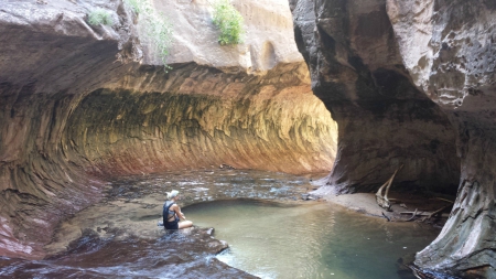 cave - fun, nature, lake, cool, mountain