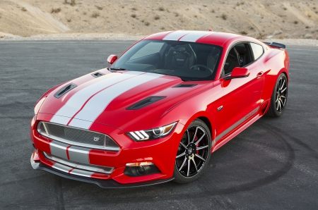 2015-Shelby-Gt - red, ford, 2015, white stripes