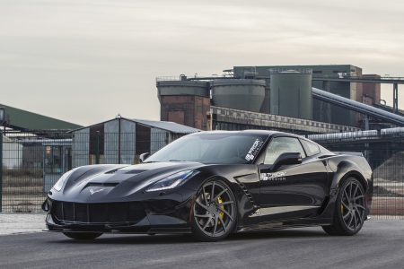 Wide Body Stingray - bowtie, vette, black, gm