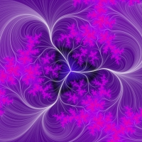 purple fractal white threads