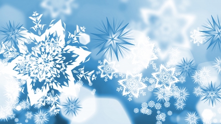 Xmas Snowflakes - graphics, winter, snowflakes, blue, snow, vector