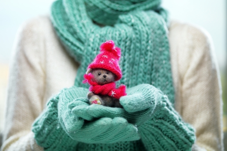 With Love - cute, hands, winter, toy