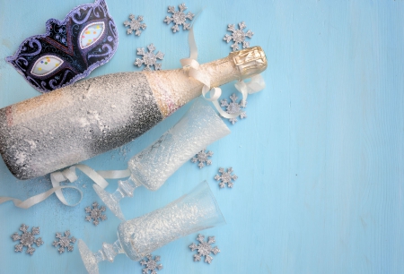 ღ - christmas, champagne, bottle, mask, new year, xmas, love