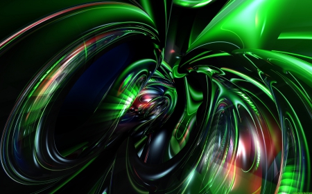 Mantis - 1920x1200, abstract, 3d, green, bryce abstract