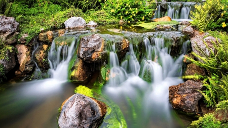 Gorgeous River Falls - nature, rivers, waterfalls, rocks