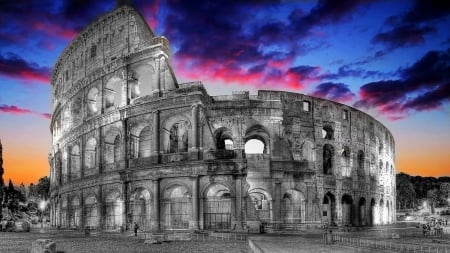 The Colosseum ~ Rome - Rome, amphitheatre, Italy, history, Colosseum, architecture, Roman