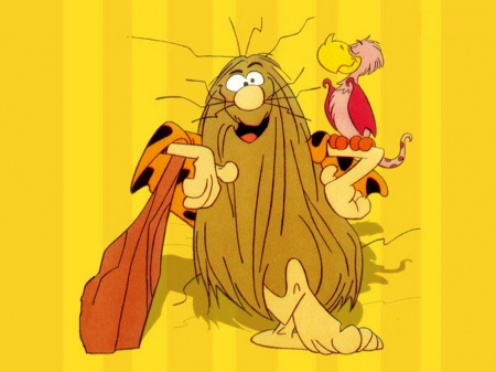 captain caveman - captain, caveman, cape, club, bird