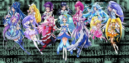 PreCure All Stars - pretty, anime, kawaii, female, myoudouin itsuki, dress, long hair, group, hd, nice, gown, anime girl, beautiful, girl, itsuki, beauty, lovely, sweet, pretty cure, cg, precure, itsuki myoudouin, magical girl, cute, myoudouin, adorable