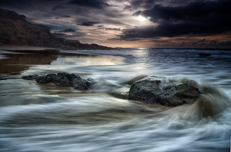 Ocean View - nature, sky, ocean, sea view, ocean waves, clouds, sunset, sea