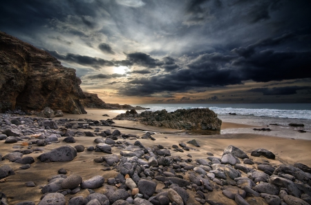 Ocean View - sky, ocean, ocean waves, sunset, waves, nature, sea view, clouds, sea