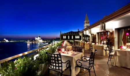 Italy(Venice) - view, italy, evening, restauant, venice, beautiful