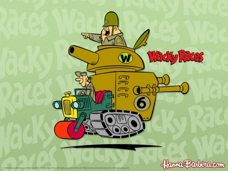 whacky races - races, tank, car, whacky