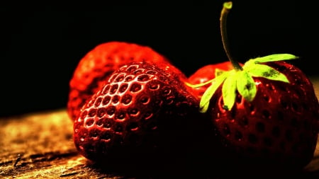 Strawberries - food, berry, fruits, close up, vitamins