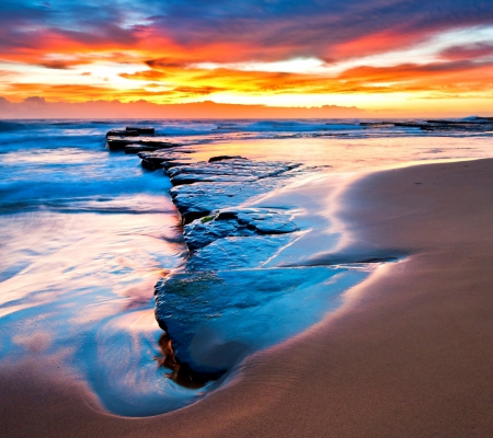 Amazing Beach - clouds, nature, beach, sky