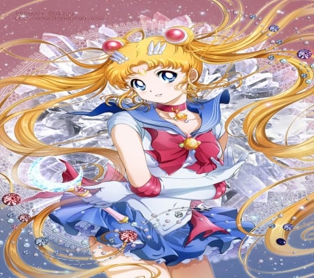 Usagi - princess, magic, anime, long hair, usagi, serenity, manga, sailor moon