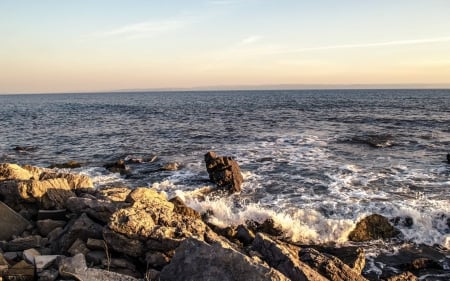 rocky coast - fun, nature, beach, ocean, cool