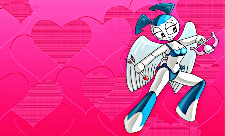 Cupid Jenny - tv series, my life as a teenage robot, valentine day, robot, jenny wakeman, android, cartoons, cupid, nickelodeon, cute