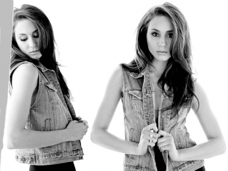 Troian Bellisario - Troian, Troian Bellisario, beautiful, Pretty Little Liars, actress, Bellisario, 2015, model, wallpaper, black white