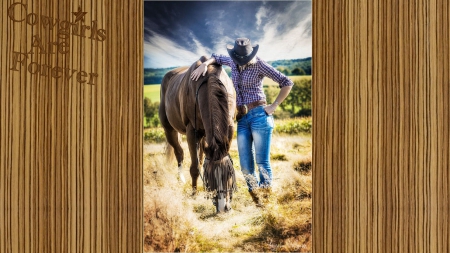 Life On The Ranch - style, girls, western, women, models, hats, ranch, cowgirls, horses, fun, female, boots, blondes, fashion