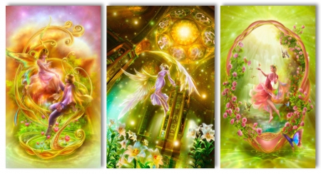Emotions - wings, love, colours, flowers, angels